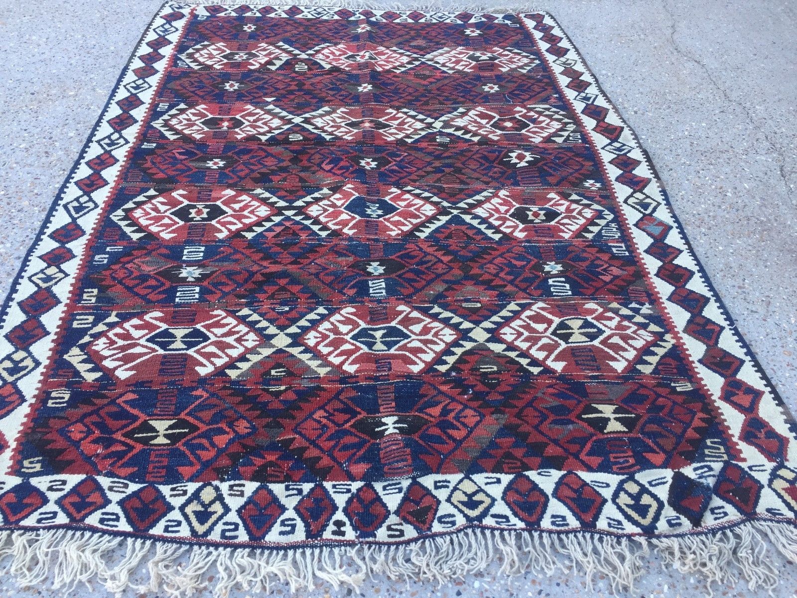 Antique Turkish Kilim Rug shabby vintage old wool country home Kelim 182x130cm Home, Furniture & DIY:Rugs & Carpets:Rugs kilimshop.myshopify.com