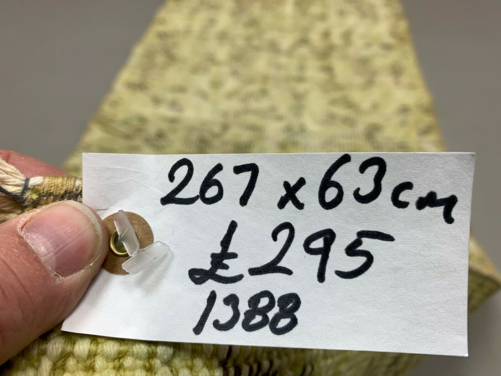 Distressed Turkish Narrow Runner 267x63 cm wool Vintage rug, Overdyed Yellow kilimshop.myshopify.com