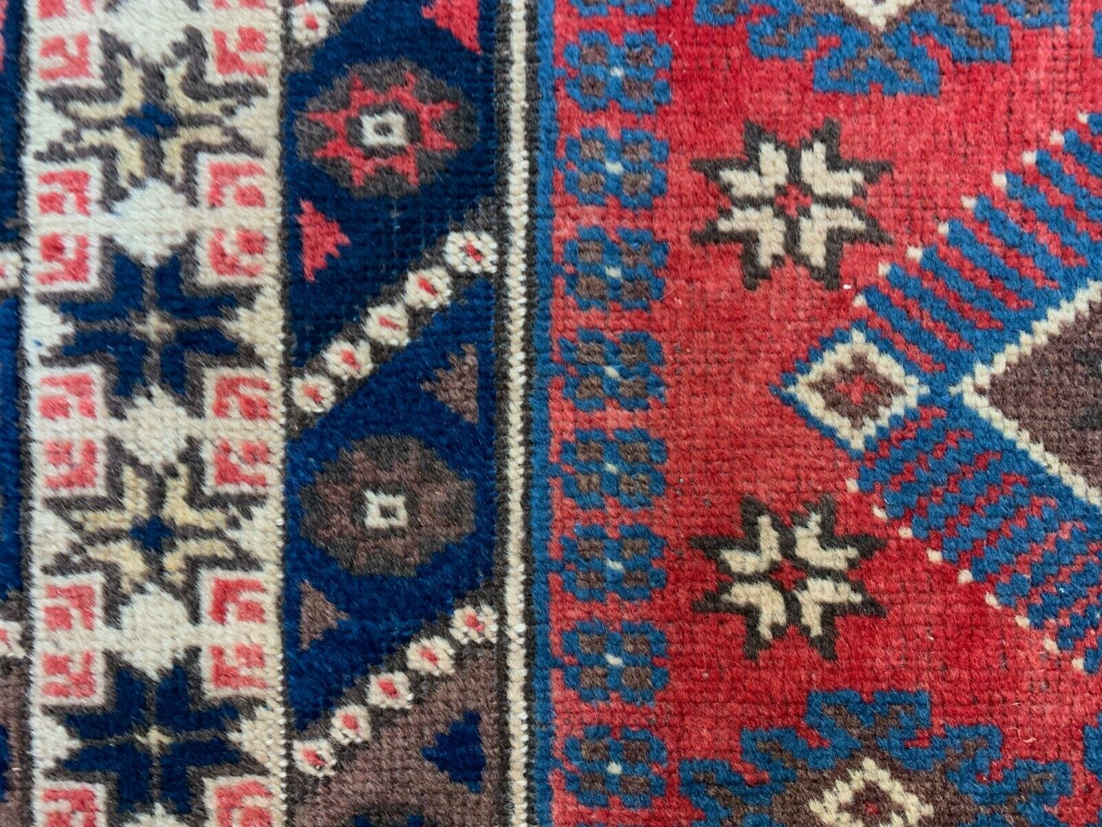 Very Long Turkish Runner 475x97 cm Tribal Rug, Red, Beige, Blue, Vintage