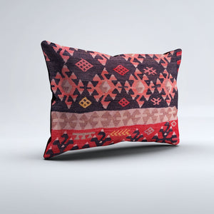 Vintage Turkish Kilim Cushion Cover 60x40 cm Wool Kelim Pillowcase 64669