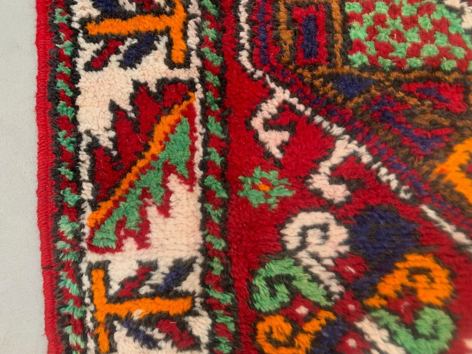 Vintage Western Turkish Rug Oriental 120x80 cm Tribal Small Carpet, Red