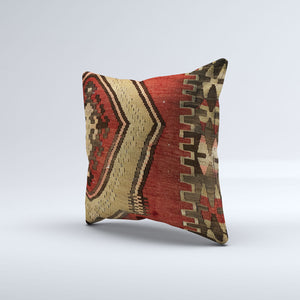Vintage Turkish Kilim Cushion Cover 60x60 cm Square Wool Kelim Pillowcase 66405