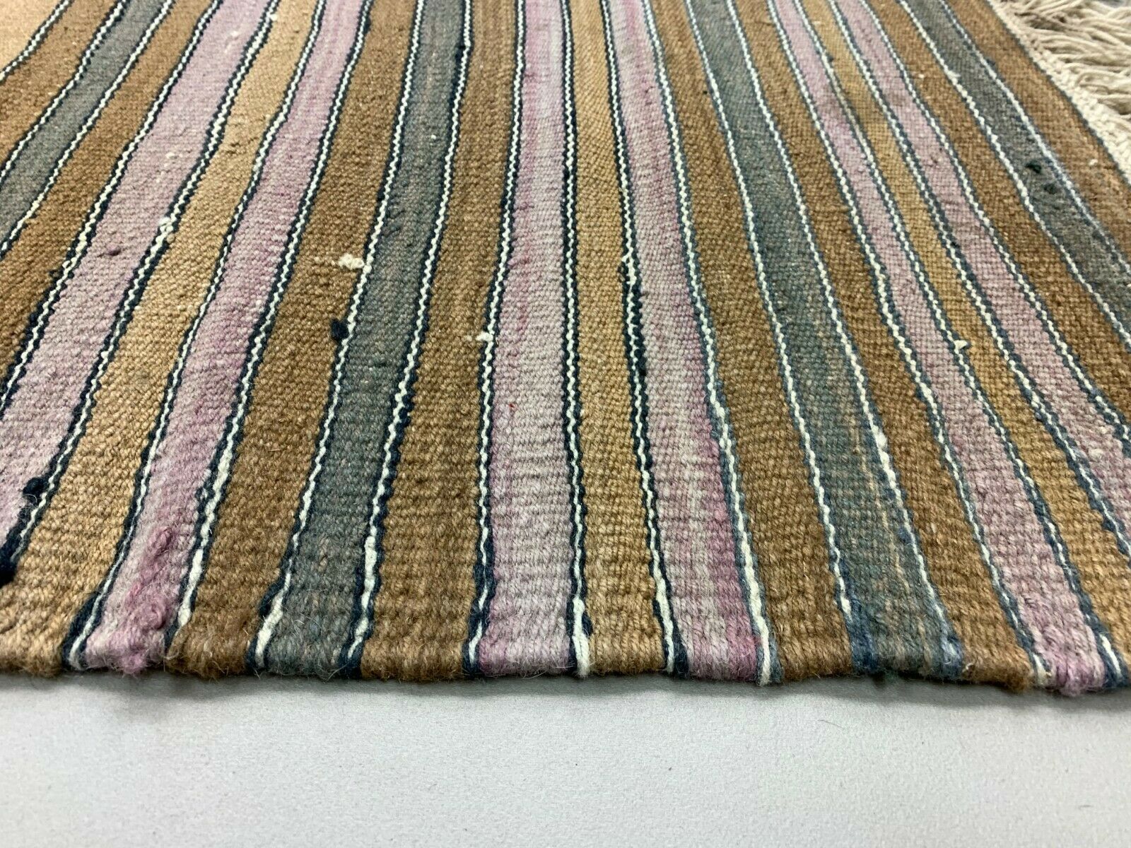 Vintage Turkish Kilim  242x174 cm Kelim Rug, Wool, Large Brown, Beige, Purple kilimshop.myshopify.com