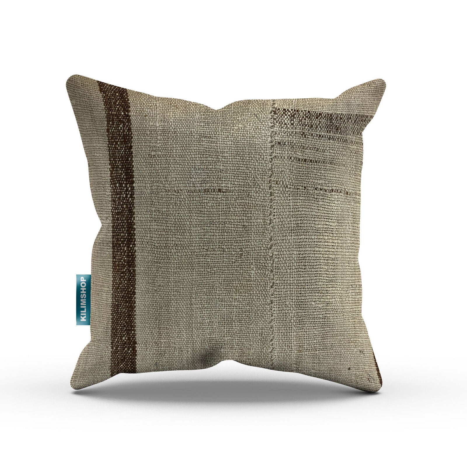 Vintage Kilim Cushion Cover 40x40 cm Square Wool Kelim Pillow Moroccan Decor