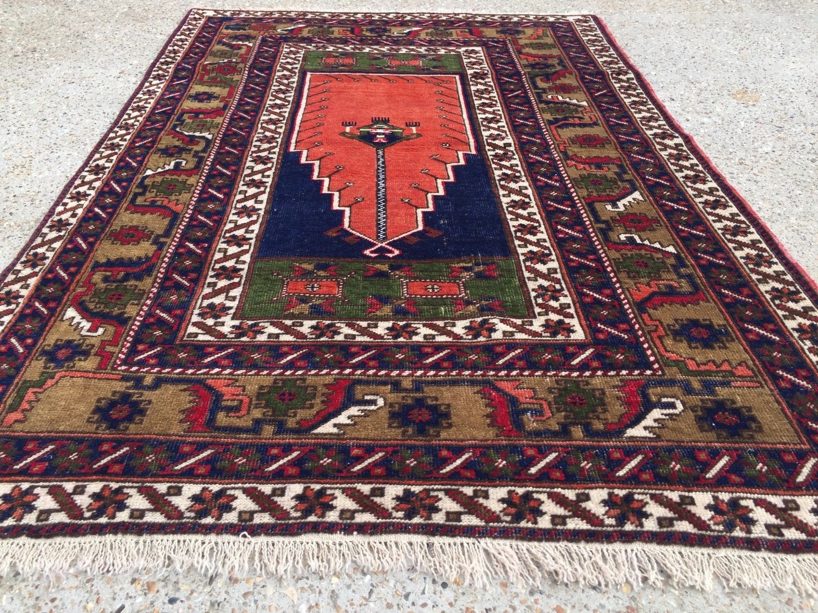 £950 Turkish Vintage Prayer Rug vegetable dye175x115cm Persian Afghan Tribal Home, Furniture & DIY:Rugs & Carpets:Rugs kilimshop.myshopify.com
