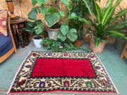 Old Turkish Oushak Rug 124x80 cm vintage carpet Ushak Region Small