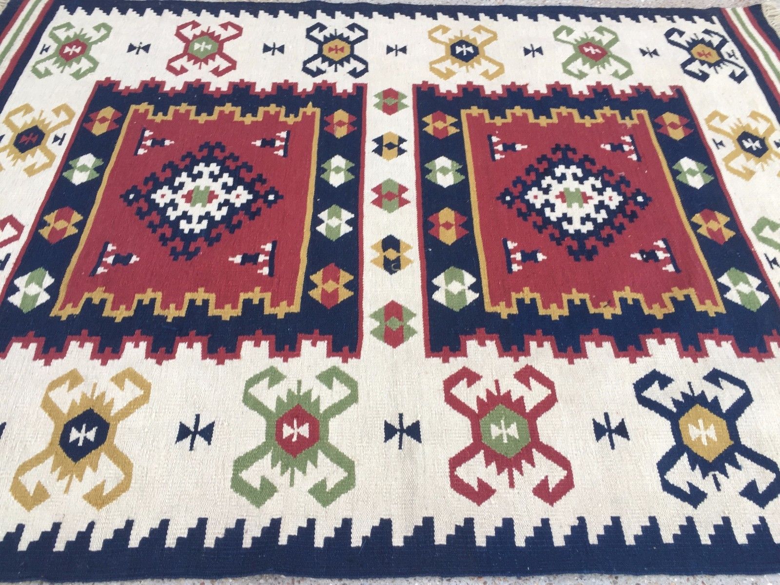 Handmade Turkish Kilim Kelim Rug 257x175cm shabby chic wool, country home, boho Home, Furniture & DIY:Rugs & Carpets:Rugs kilimshop.myshopify.com