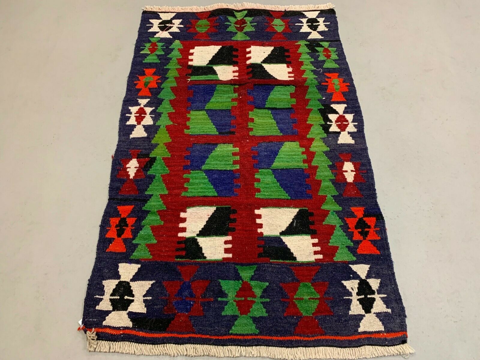 Vintage Turkish Kilim 112x72 cm Kelim Rug shabby, rare square, boho small Antiques:Carpets & Rugs kilimshop.myshopify.com