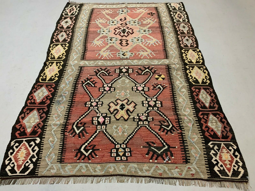 Vintage Turkish Kilim Kelim Rug 158x112 cm shabby, country home, boho  medium Antiques:Carpets & Rugs kilimshop.myshopify.com
