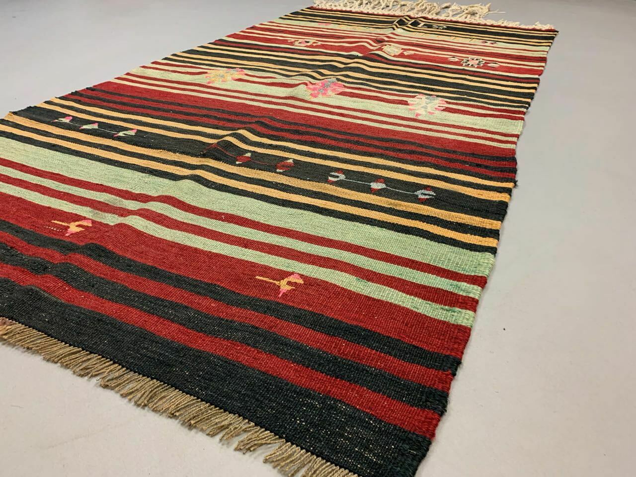 Vintage Turkish Kilim Kelim Rug shabby wool, country home boho 190x100 cm medium Antiques:Carpets & Rugs kilimshop.myshopify.com