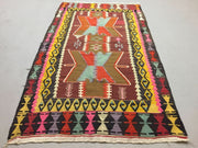 Colourful old Turkish Kilim Rug shabby vintage Antique Kelim 195x109cm Medium Antiques:Carpets & Rugs kilimshop.myshopify.com