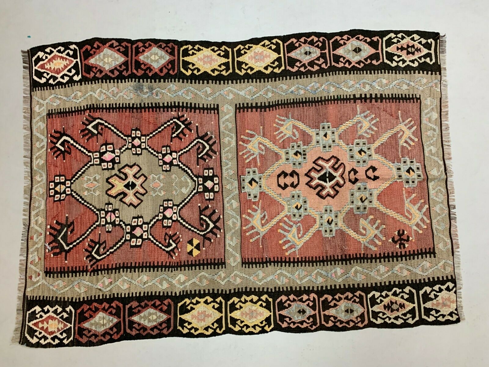 Vintage Turkish Kilim Kelim Rug 158x112 cm shabby, country home, boho  medium Antiques:Carpets & Rugs kilimshop.myshopify.com
