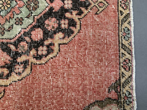 Distressed Turkish Runner 335x81 cm wool Vintage Tribal Rug