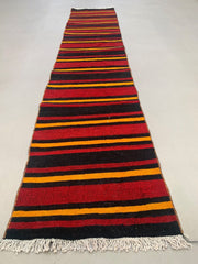 Old Turkish narrow Kilim Runner 286x55 cm shabby chic, vintage kelim