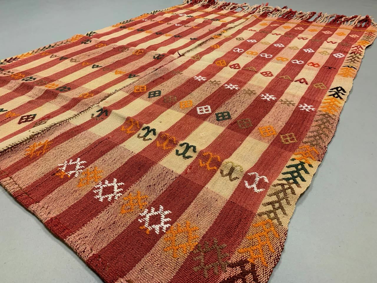 Antique Turkish Moroccan Kilim Rug shabby vintage wool Kelim 142x104 cm medium Antiques:Carpets & Rugs kilimshop.myshopify.com