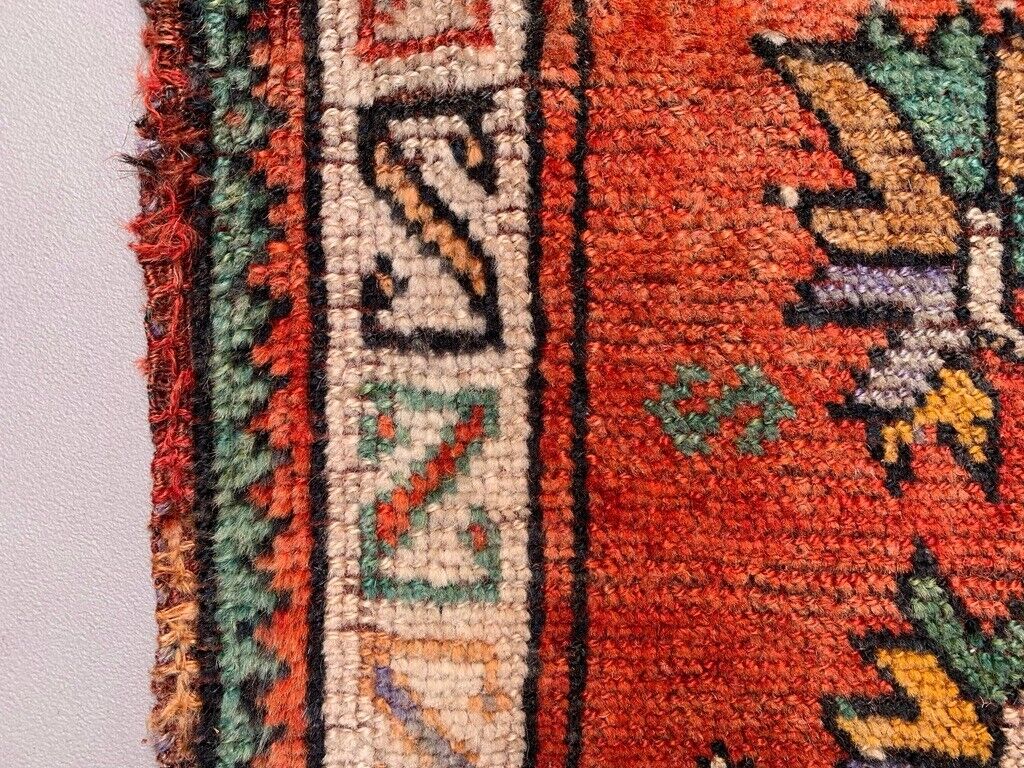 Small Vintage Turkish Rug 93x60 cm, Short Runner, Tribal, Shabby Chic