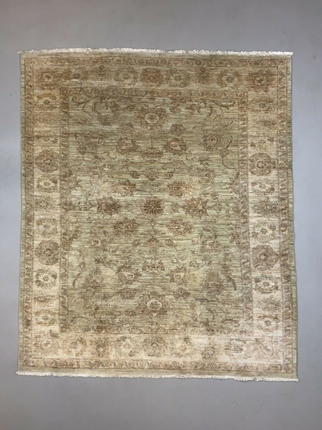 Afghan Wool Ziegler Rug 220x190 Handmade square Chobi Rug Natural Dyes kilimshop.myshopify.com