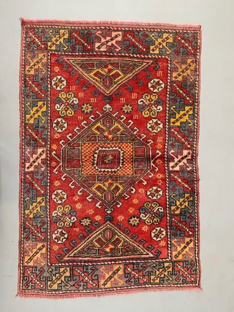 Vintage Western Turkish Rug Oriental 180x117 cm Tribal Medium Carpet, Red