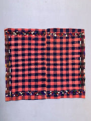 Medium Vintage Turkish Kilim Rug 113x127 cm Wool Kelim, Square