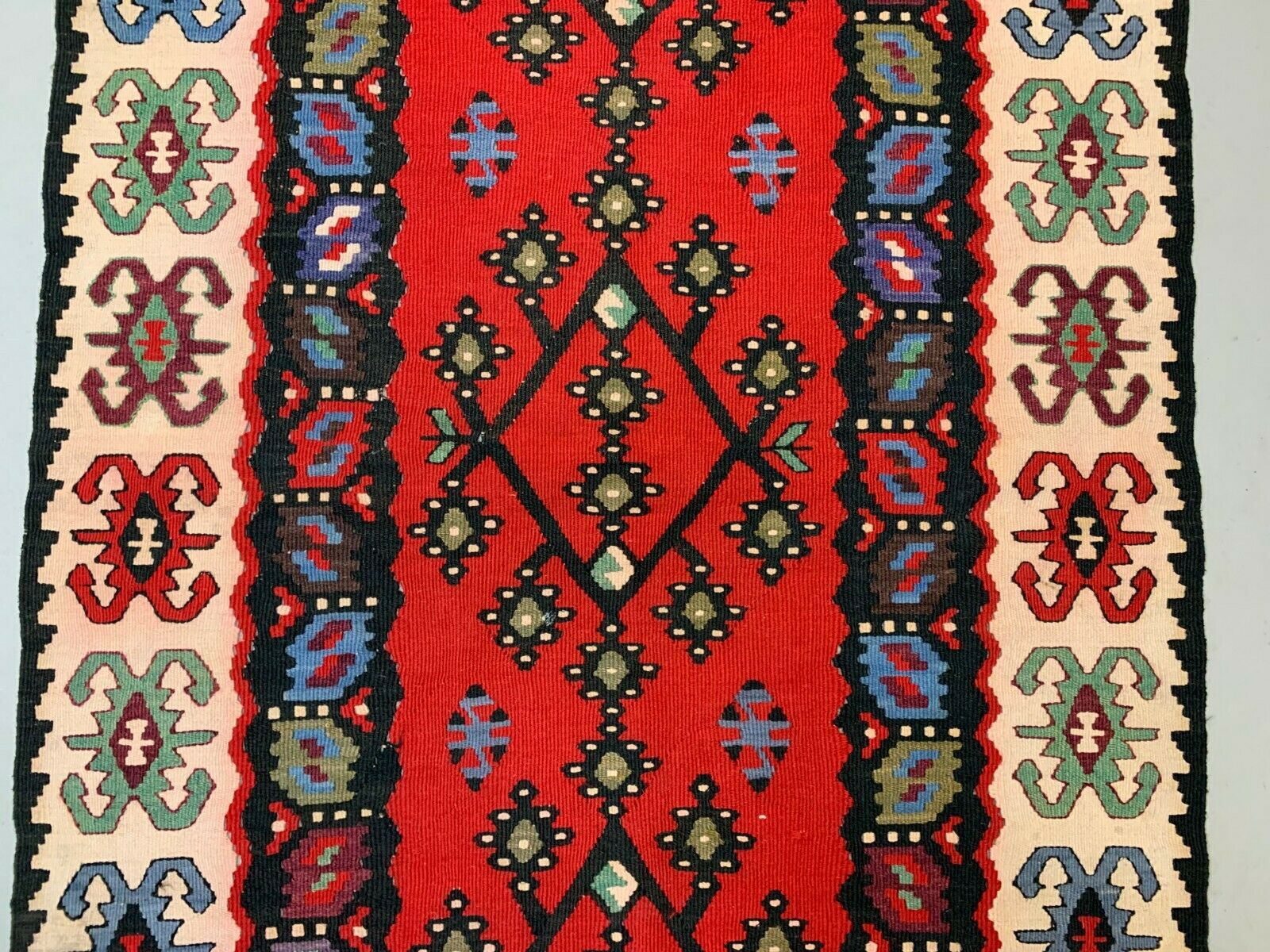 Vintage Turkish Kilim, Serbian Pirot Kelim Rug shabby wool 200x100 cm Medium Antiques:Carpets & Rugs kilimshop.myshopify.com