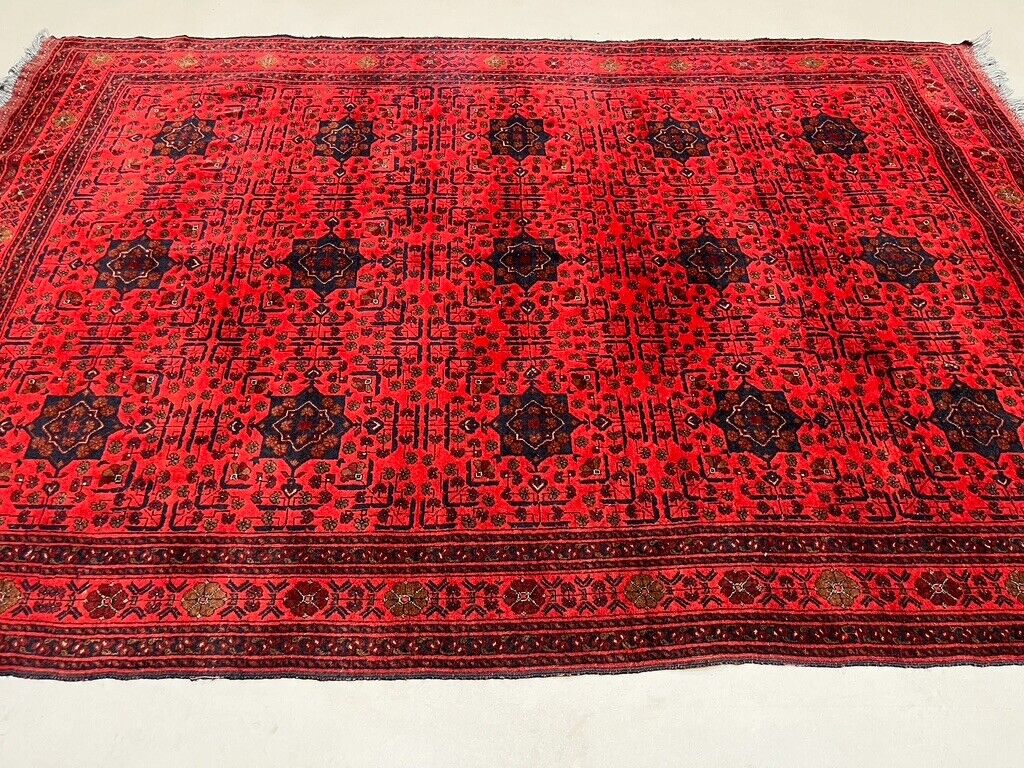 Afghan Khal Mohammadi Rug 300x195 cm, Vintage Turkoman Ersari Rug