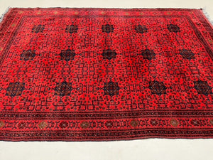 Afghan Khal Mohammadi Rug 300x195 cm, Vintage Turkoman Ersari Rug