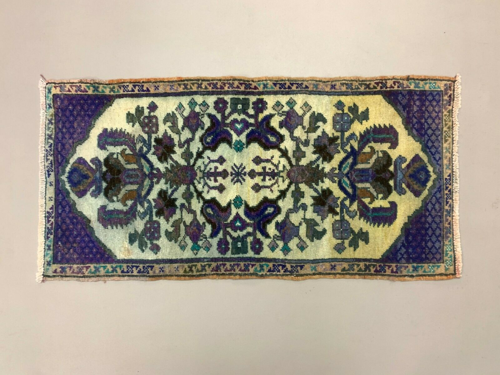 Small Vintage Turkish Rug 95x45 cm, Short Runner, Tribal, Shabby Chic Antiques:Carpets & Rugs kilimshop.myshopify.com