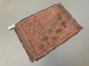 Vintage Turkish Mini Kilim 67x50 cm Wool Small Kelim Runner, shabby Chic