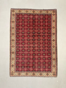 Vintage Turkish Rug 279x193 cm, Tribal Wool Carpet Large