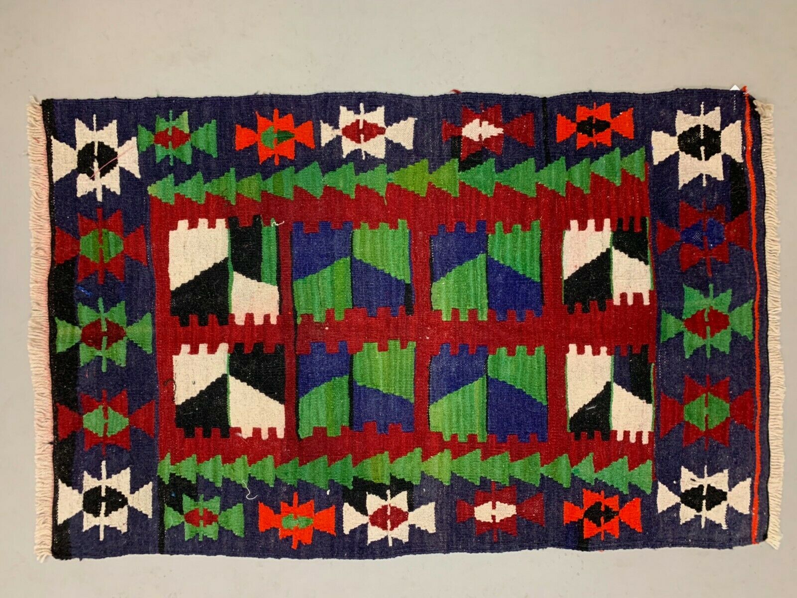 Vintage Turkish Kilim 112x72 cm Kelim Rug shabby, rare square, boho small Antiques:Carpets & Rugs kilimshop.myshopify.com