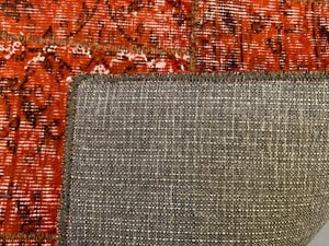 Distressed Vintage Turkish Patchwork Rug 150x100 cm Wool Medium