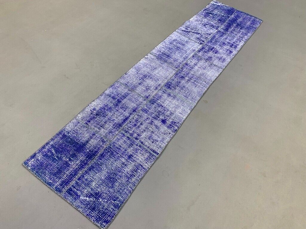 Vintage Turkish Patchwork Runner 250x60 cm Wool Rug 2172