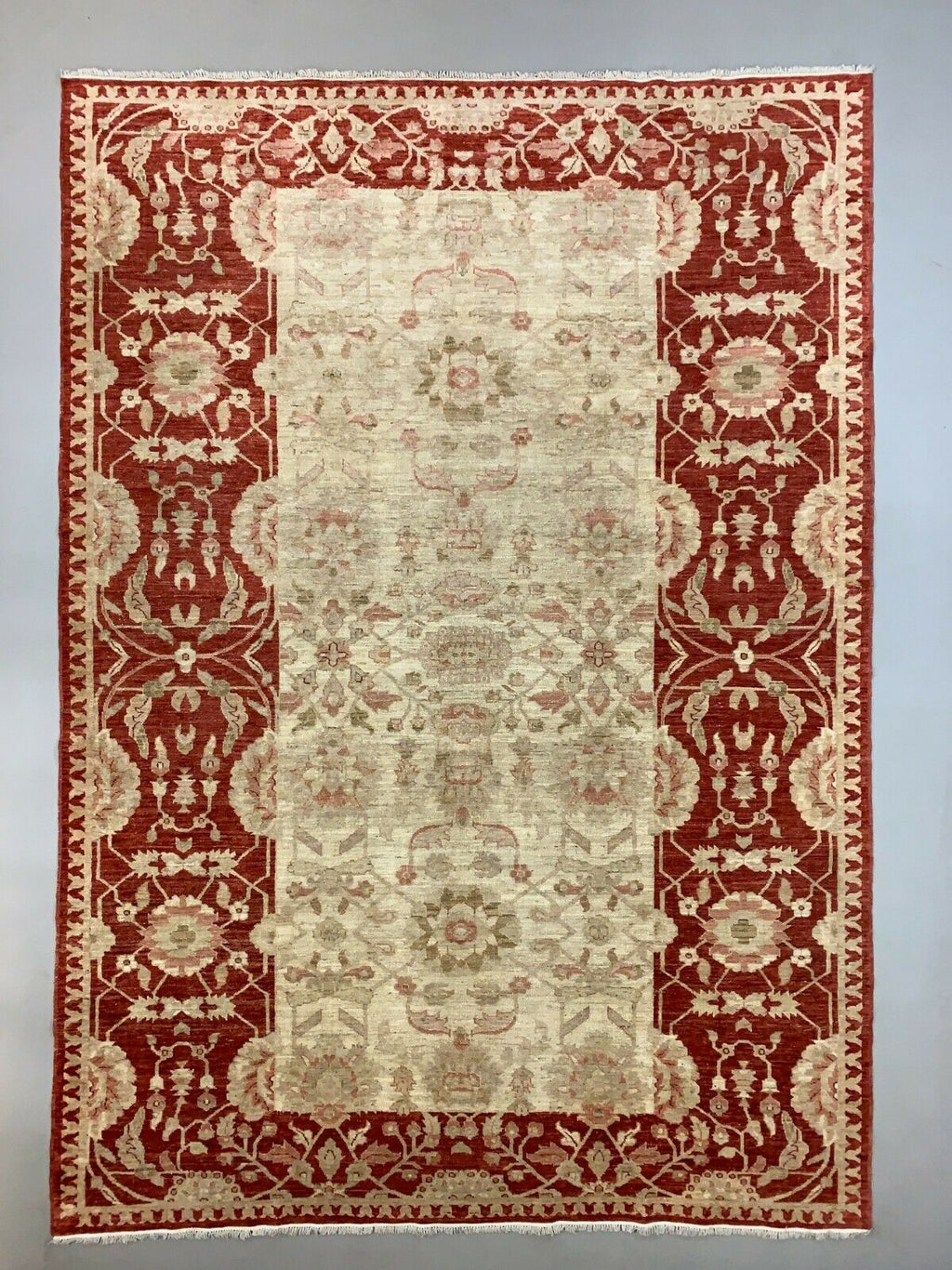 Fine Afghan Wool Ziegler Rug 313x220 cm Handmade Chobi Rug Red, Beige kilimshop.myshopify.com