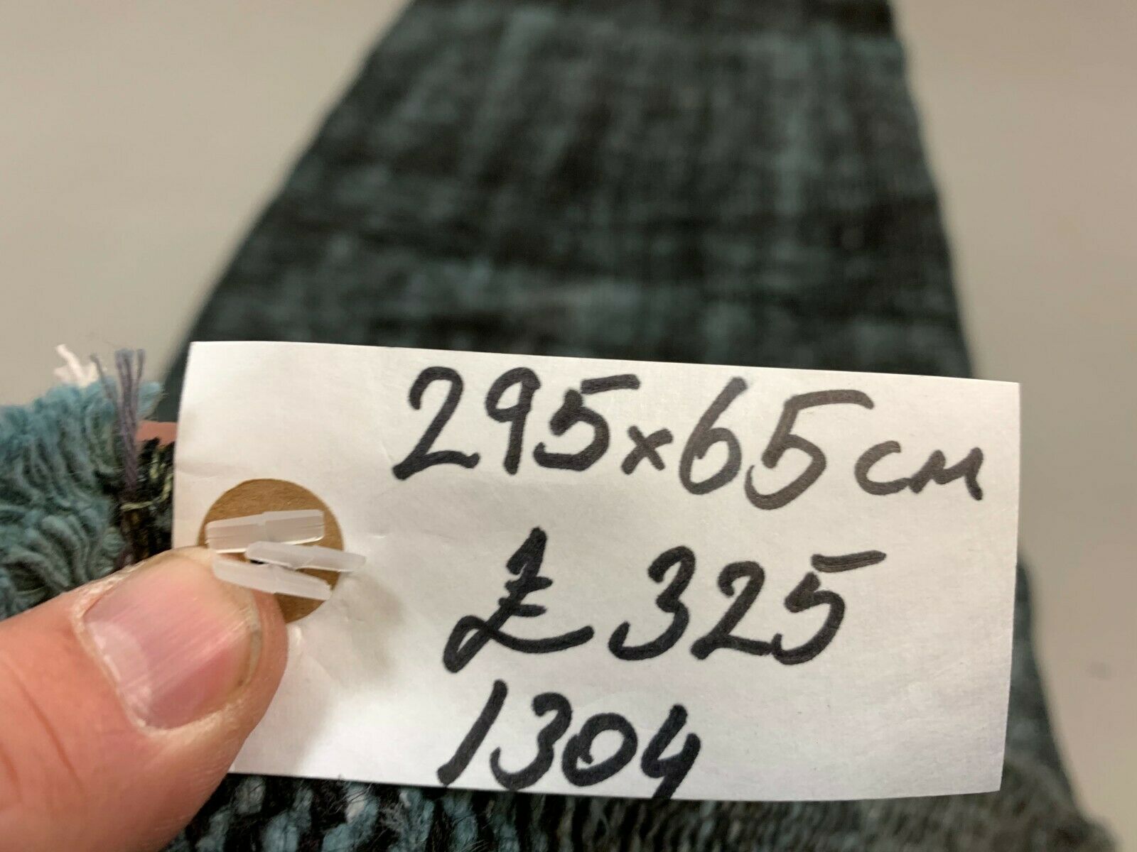 Distressed Turkish Narrow Runner 295x65 cm wool Vintage rug, Overdyed Black kilimshop.myshopify.com