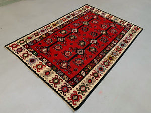 Vintage Kilim, Serbian Pirot Kelim Rug shabby wool 210x144 cm large