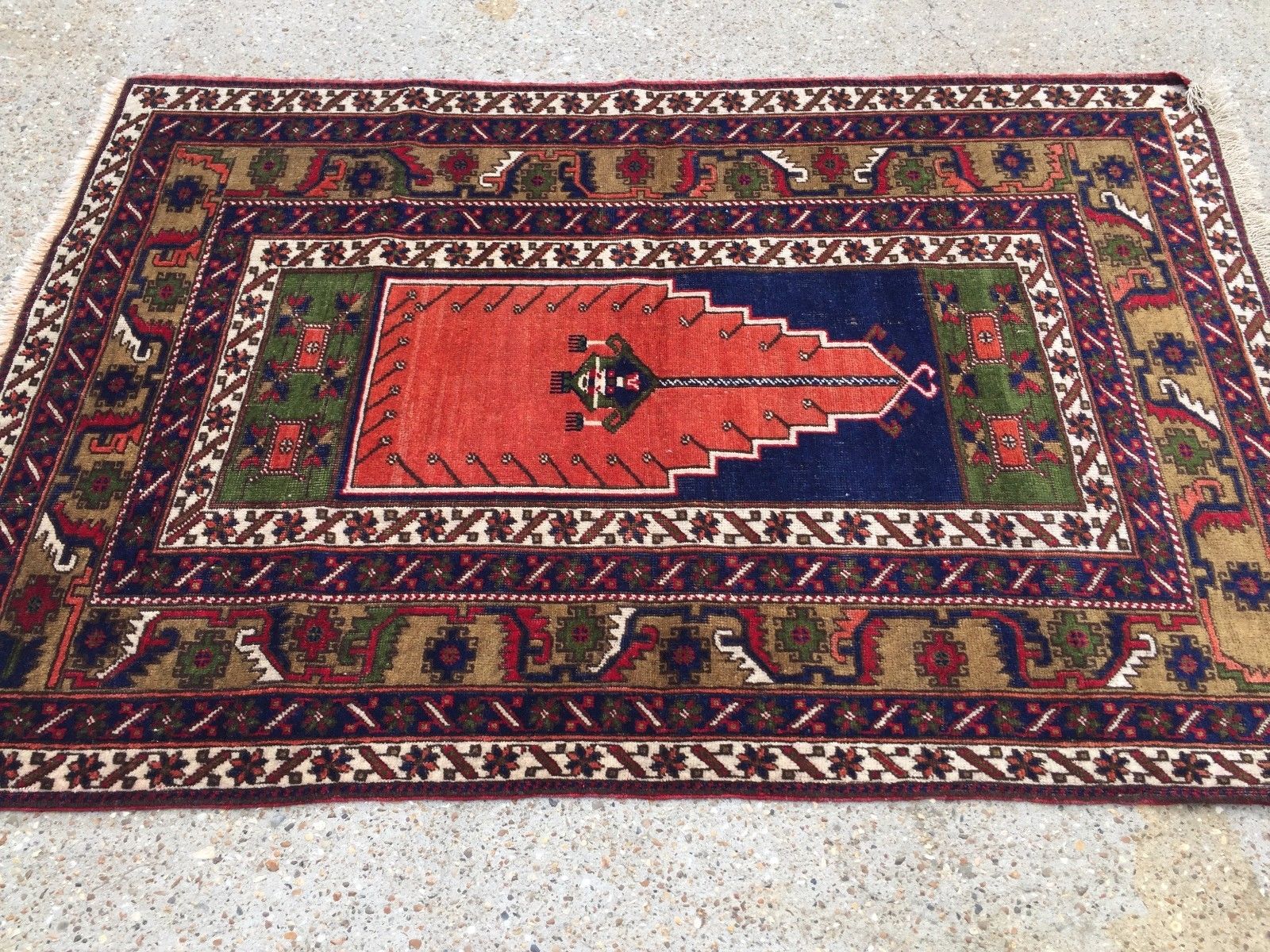 £950 Turkish Vintage Prayer Rug vegetable dye175x115cm Persian Afghan Tribal Home, Furniture & DIY:Rugs & Carpets:Rugs kilimshop.myshopify.com