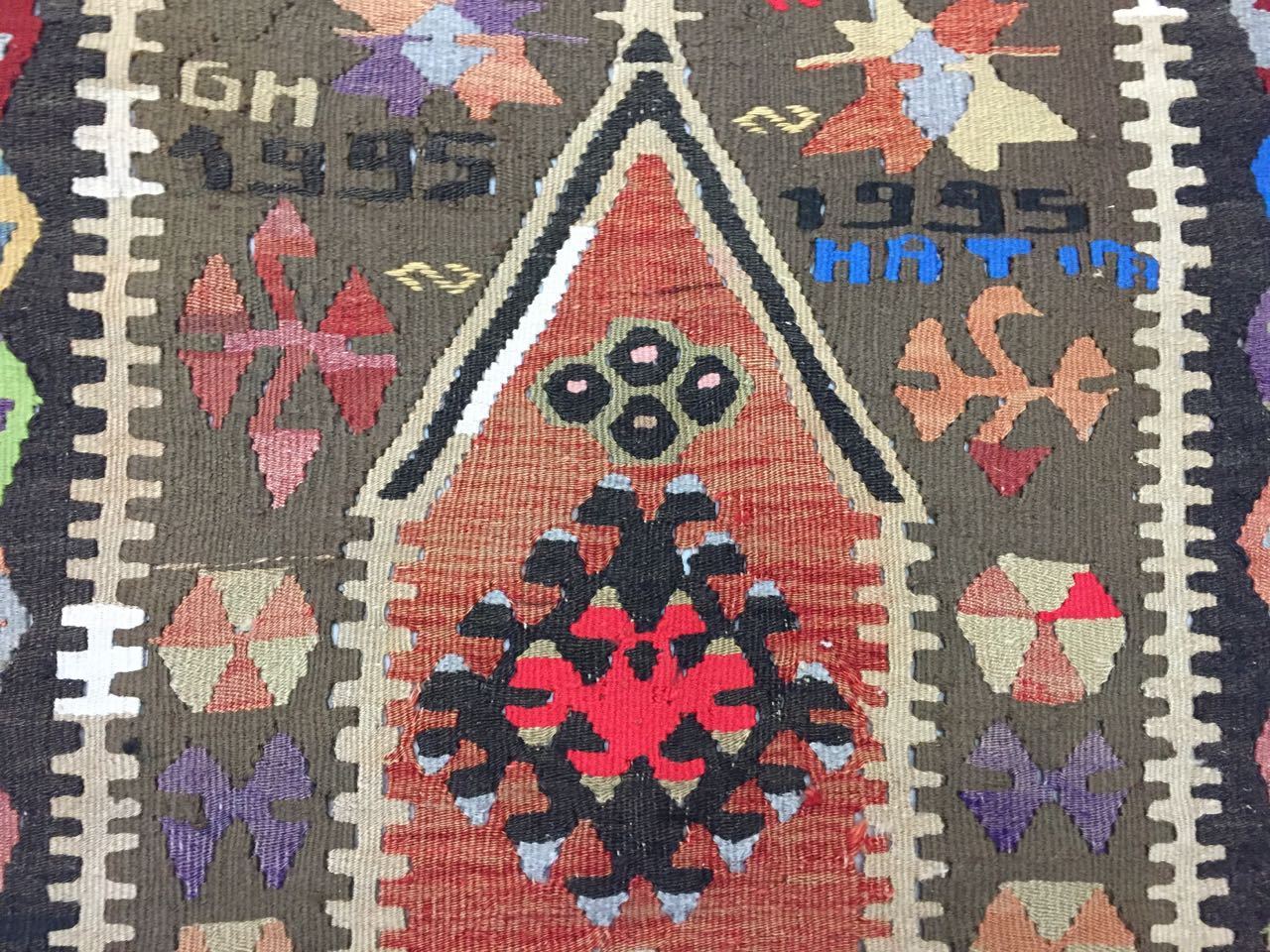 Traditional Turkish Kilim Rug shabby vintage wool country home Kelim 110x72cm Antiques:Carpets & Rugs kilimshop.myshopify.com