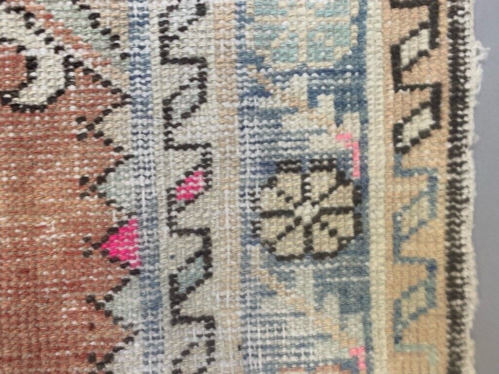 Vintage Turkish Oushak Rug 165x86 cm shabby carpet Ushak Region Medium