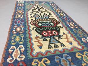 Traditional Turkish Kilim Rug shabby vintage wool Boho Kelim 127x61cm sml Antiques:Carpets & Rugs kilimshop.myshopify.com