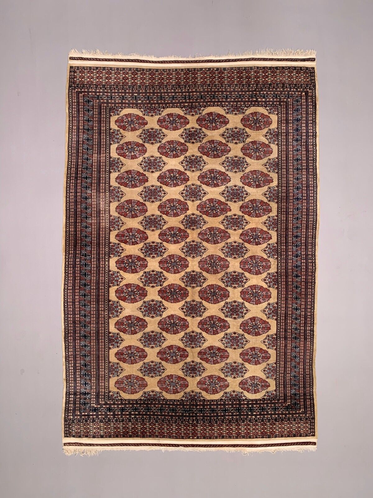 Fine Vintage Bokhara Rug, 290x190 cm Turkoman Large, Shabby, Clearance
