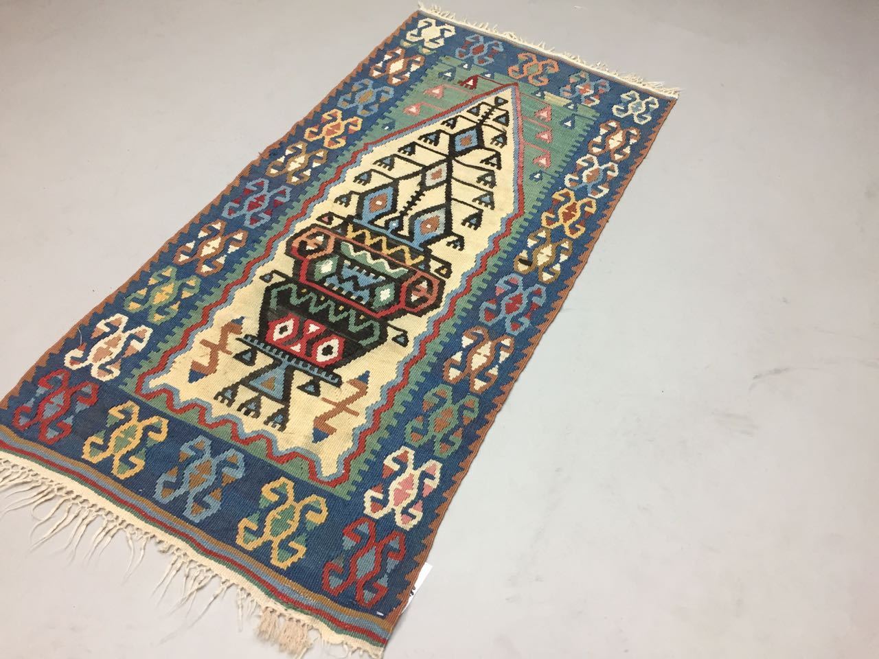 Traditional Turkish Kilim Rug shabby vintage wool Boho Kelim 127x61cm sml Antiques:Carpets & Rugs kilimshop.myshopify.com