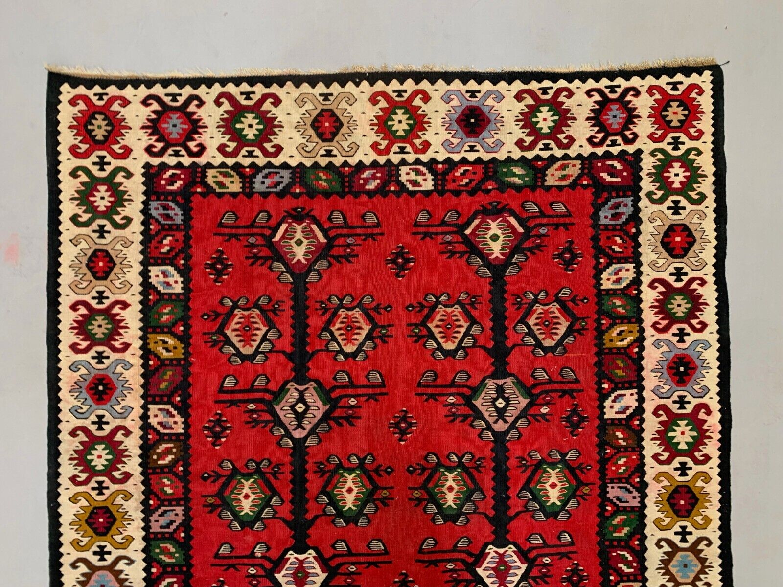 Vintage Kilim, Serbian Pirot Kelim Rug shabby wool 210x144 cm large