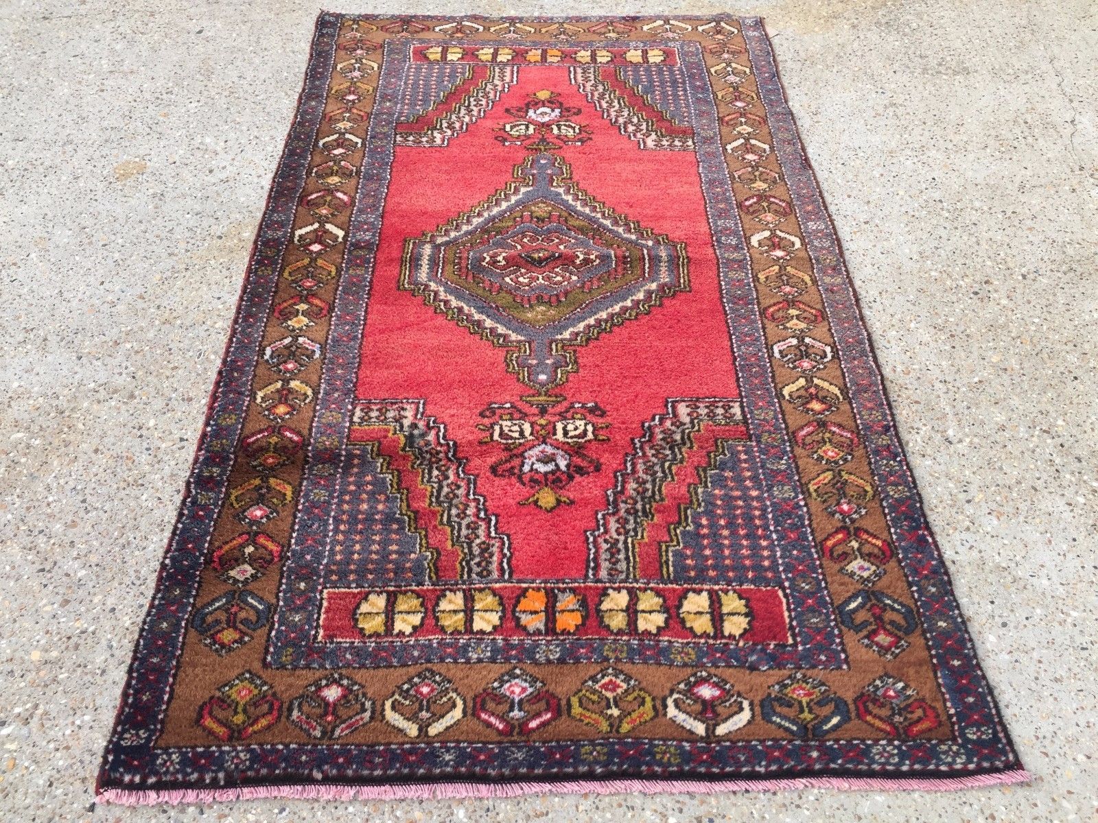 £950 Turkish Vintage Prayer Rug vegetable dye 195x112cm Persian Afghan Tribal Home, Furniture & DIY:Rugs & Carpets:Rugs kilimshop.myshopify.com