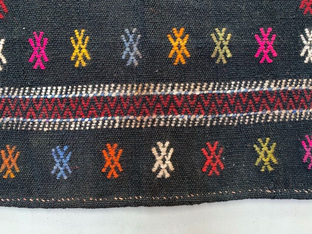 Medium Vintage Turkish Kilim Rug 107x107 cm Wool Kelim, Square