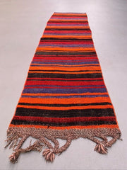 Old Turkish narrow Kilim Runner 215x52 cm shabby chic, vintage kelim