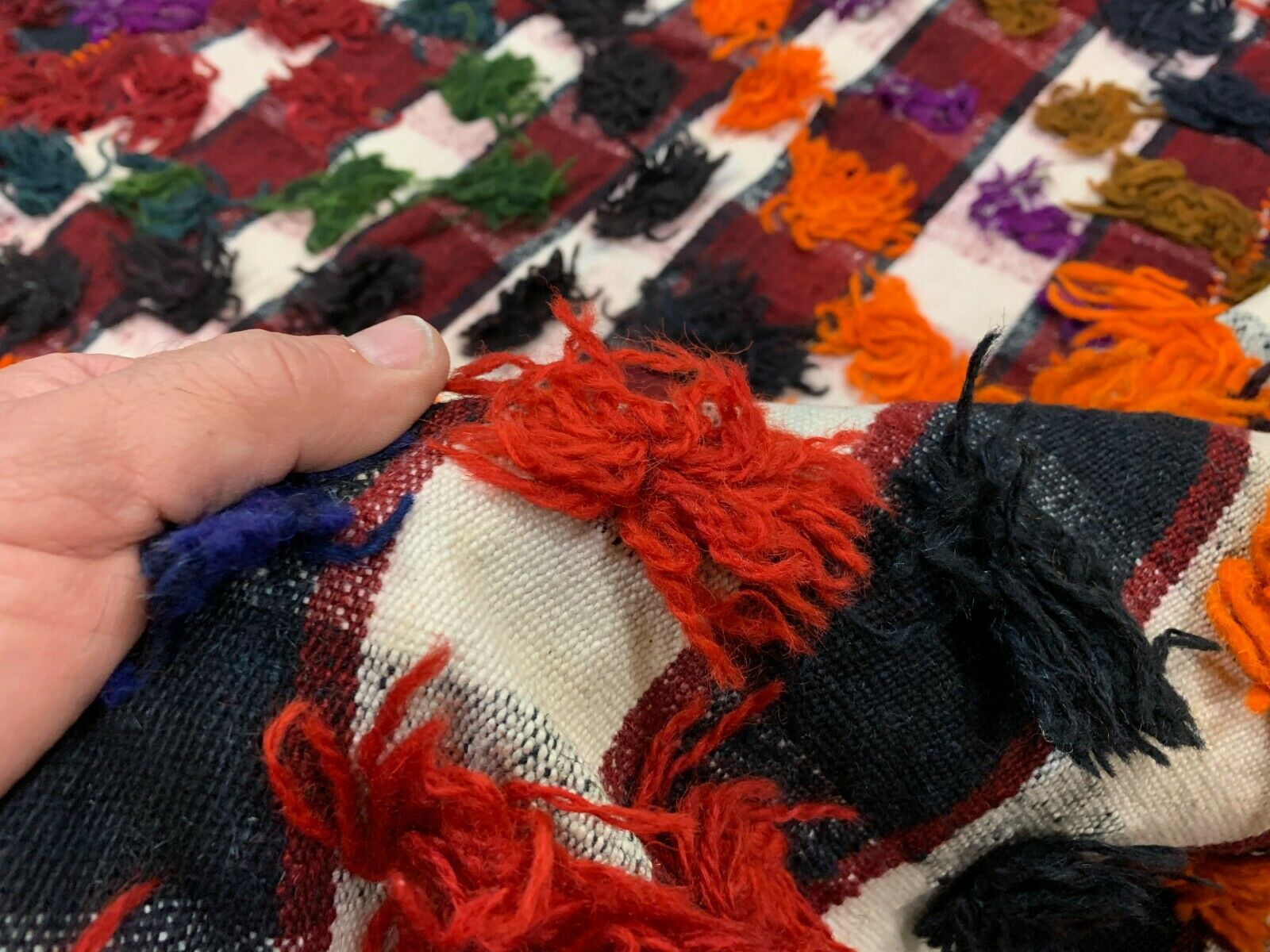 Vintage Turkish Kilim Rug 245x157 cm wool kelim Large kilimshop.myshopify.com