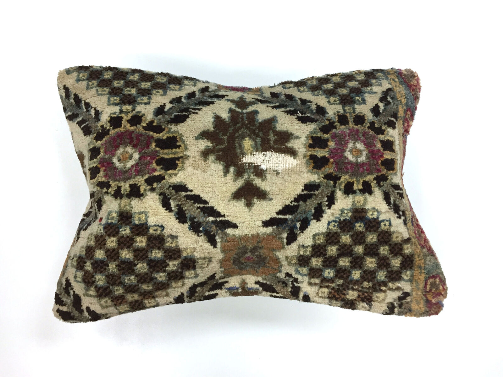 Handmade Carpet Cushion Cover Carpet Pillow 60x40 cm Turkish Moroccan Distressed Home, Furniture & DIY:Home Decor:Cushions kilimshop.myshopify.com