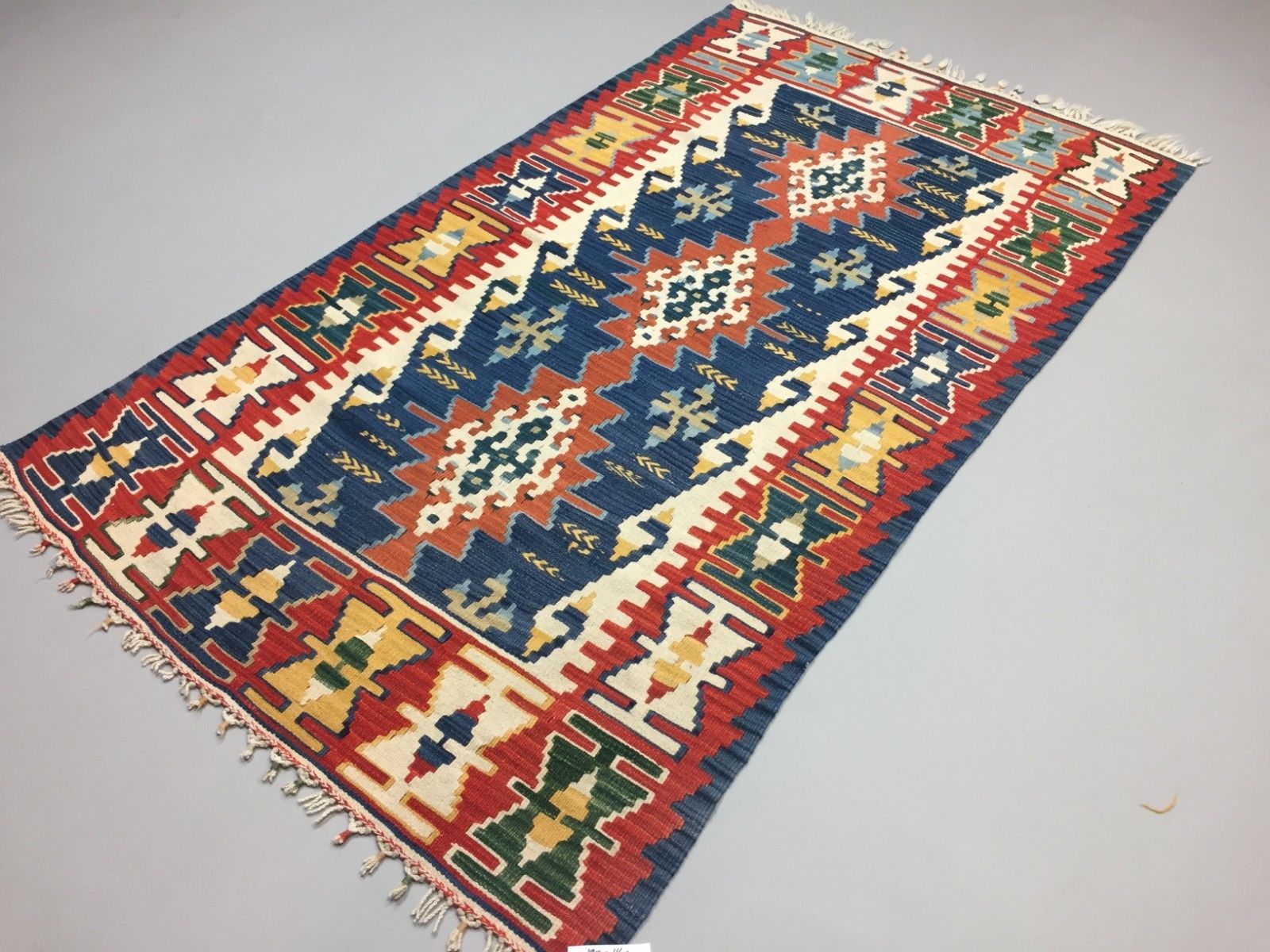 Handmade Turkish Kilim Rug shabby vintage wool country home Kelim 190x116cm Antiques:Carpets & Rugs kilimshop.myshopify.com