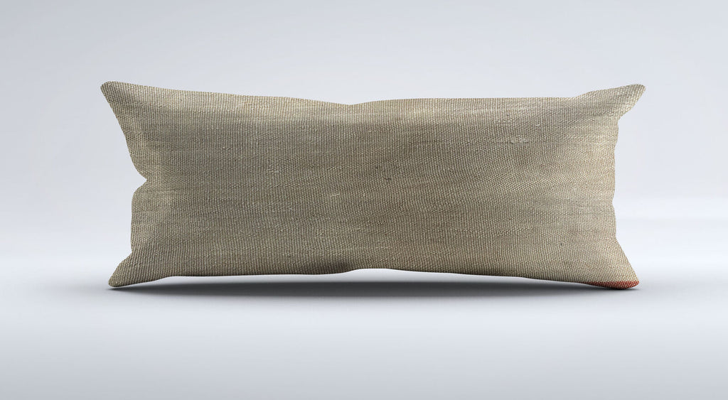 Vintage Turkish Kilim Cushion Cover 30x60 cm Lumbar Wool Kelim Pillowcase 36492