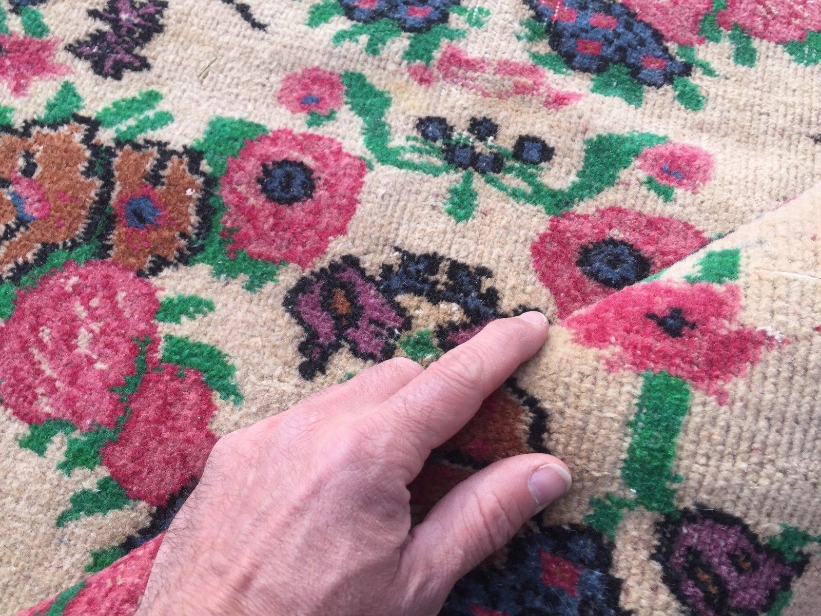 Old tribal HandMade Distressed Persian Wool Rug country house chic Turkish Home, Furniture & DIY:Rugs & Carpets:Rugs kilimshop.myshopify.com